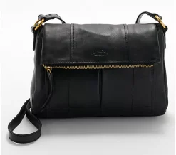 American Leather Co. Leather Lee Double Entry Crossbody - Black