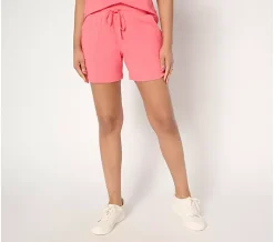 Belle by Kim Gravel TripleLuxe Knit 5" Harbor Island Shorts - Twilight Stripe, 5X