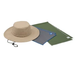 MISSION UPF50 Cooling Wide Brim Hat & 2 MAX+ Cooling Towels