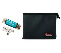 Picture Keeper Connect 64GB Storage Device w/ Fire & Water Resistant Pouch - Turquoise