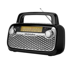 Studebaker Retro AM/FM Bluetooth Rechargeable Radio - Black