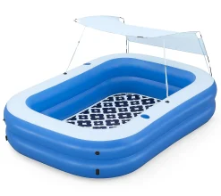 H2O GO! Summer Bliss Shaded Inflatable 8ft Family Pool w/ Cupholders