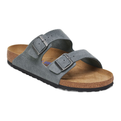 Birkenstock Two-Strap Comfort Footbed Slide Sandal - Arizona - Basalt Gray, 44