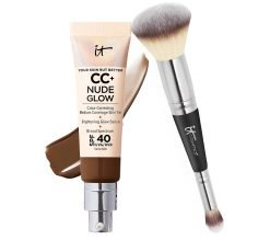 IT Cosmetics Your Skin But Better CC+ Nude Glow SPF40 w/ Luxe Brush - Neutral Deep