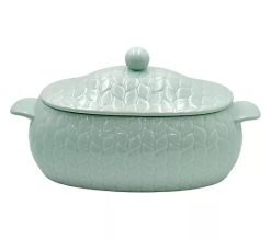 Temp-tations Carved Willow 3-qt Covered Casserole - Mint