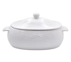 Temp-tations Woodland 3-qt Covered Casserole - White