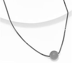 David Markstein Bronze 12mm Bead 18" Necklace - Black