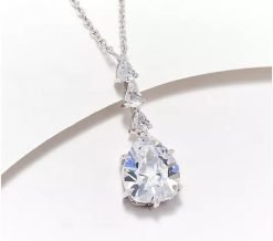 Diamonique x Kathy Levine Lorraine Historic Cut Necklace, Sterl - Silver