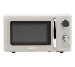 HADEN Countertop Compact 700-Watt Microwave - Putty