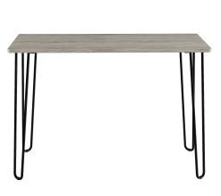 Lavish Home Desk with Hairpin Legs Modern Industrial Style - Gray