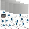 LUGO 128 PC Pegboard Wall Organizer Kit- 24"x16"