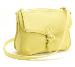 American Leather Co. Leather Astor Flap Crossbody - Citrus