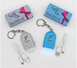Bellbird Set of 2 Rechargeable Safety Alarms w/ Gift Box