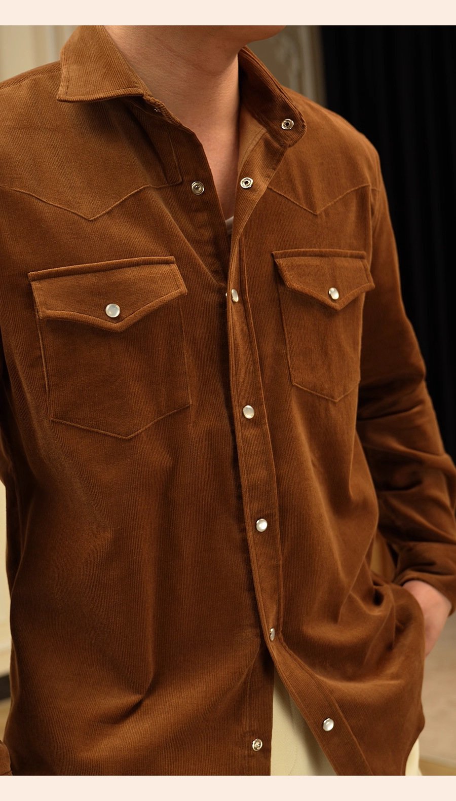 Mens Casual Business Shirt Made From Pure Cotton With A Lampwick Weave For Everyday Wear - Image 7