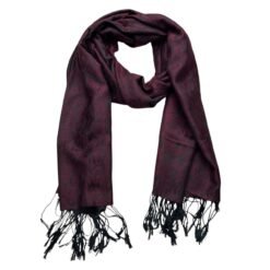 2pcs Floral Romantic Jacquard Florals On Vivid Magenta Long Scarf ,Luxe Look For Evening Wear,Scarf,vacation,daily Life,evening Party,Office Appropriate Subtlety For Women Men - 1pcs