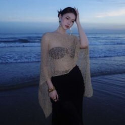 Round Neck Long Sleeve Slim Fit Pencil Skirt