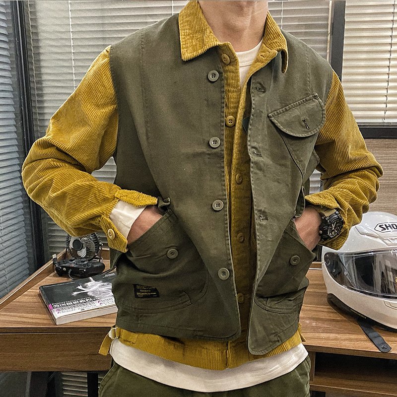 Mens Retro Short Casual Work Vest - Image 2