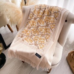 Cashew Flower Embroidered Scarf Shawl For Women