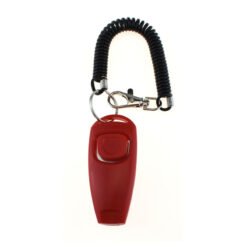 Two-in-one Clicker Pet Training Clicker Pet Clicker Whistle Dog Training Whistle Yellow Bracelet - Red