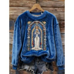 Flannel Top For Christmas Sweet Crew-Neck Sweater With Snowman Design POD - Style1, 3XL