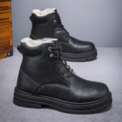 Alternative view of Mens Warm Winter Western Cowboy Boots With Thick Sole In A Retro Style