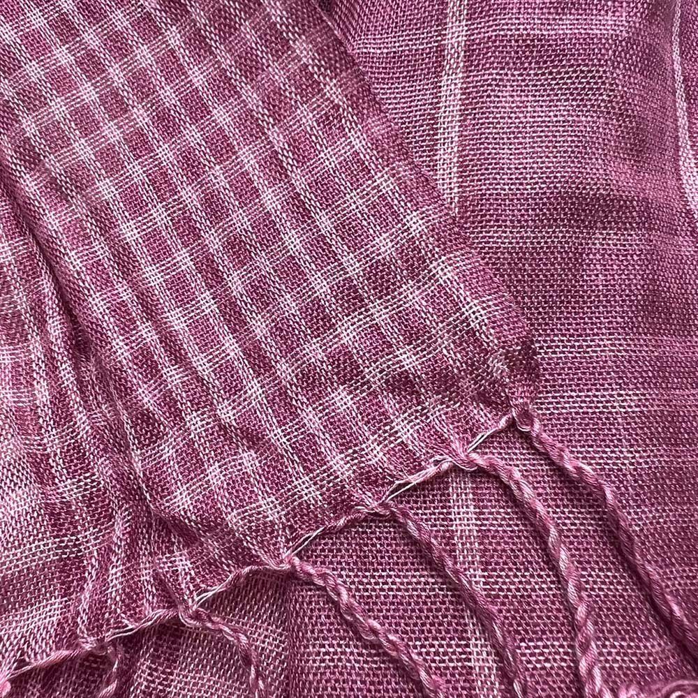 2pcs Bright Color Block Fuchsia Yarn-Dyed Scarf,Luxe Look For Evening Wear,Scarf,vacation,daily Life,evening Party,Office Appropriate Subtlety For Women Men - Image 5