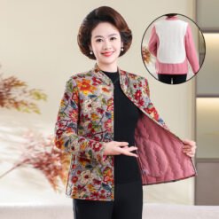 Womens Lightweight Padded Insulated Cotton Coat - 507 Long Sleeve 8, 2XL