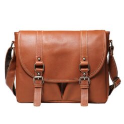 Alternative view of Mens Full-Grain Leather Large-Capacity Shoulder Bag