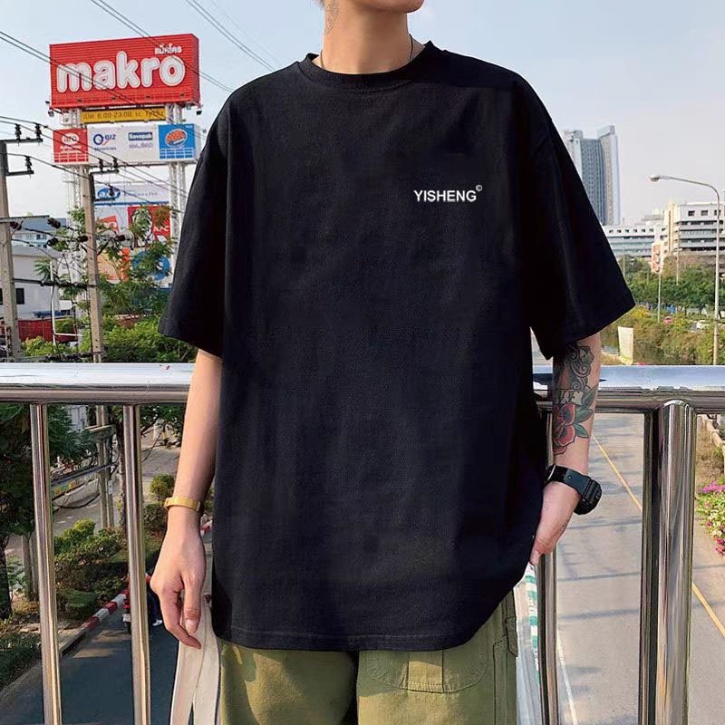 Cotton Short Sleeve Plus Size Loose Round Neck Print - Image 7