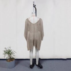 Alternative view of Round Neck Long Sleeve Slim Fit Pencil Skirt