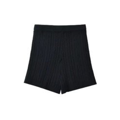 Hot Girl Knitted Shorts For Women - Black, L