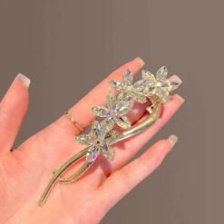 Alternative view of Super Fairy Temperament Crystal Flower Twister Clip Simple Personality Hairpin