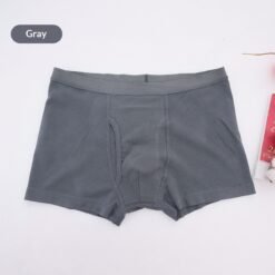 Breathable Washable Cotton Underwear For Mid- To Older-Aged Adults With Mild Incontinence - Men's Gray, M