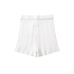 Hot Girl Knitted Shorts For Women - Beige, L