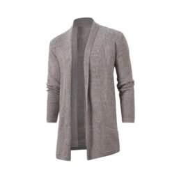 Alternative view of Mens Slim-Fit Plus-Size Knitted Cardigan Coat