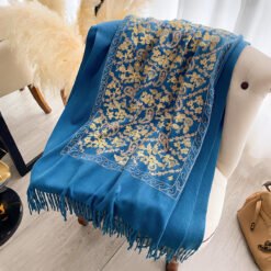 Cashew Flower Embroidered Scarf Shawl For Women