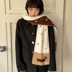 Puppy Gallery Double-Sided Polka-Dot AutumnWinter Scarf For Women - Puppy Gallery Scarf