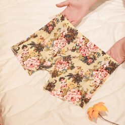 Summer Printed Men's Ice Silk Seamless Panties - White Peony, XXXL