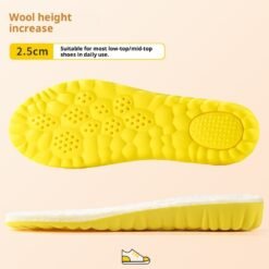 Cloud Winter Warm Height Increasing Insole Wool Fleece Lined - 2.5cm, 39to40