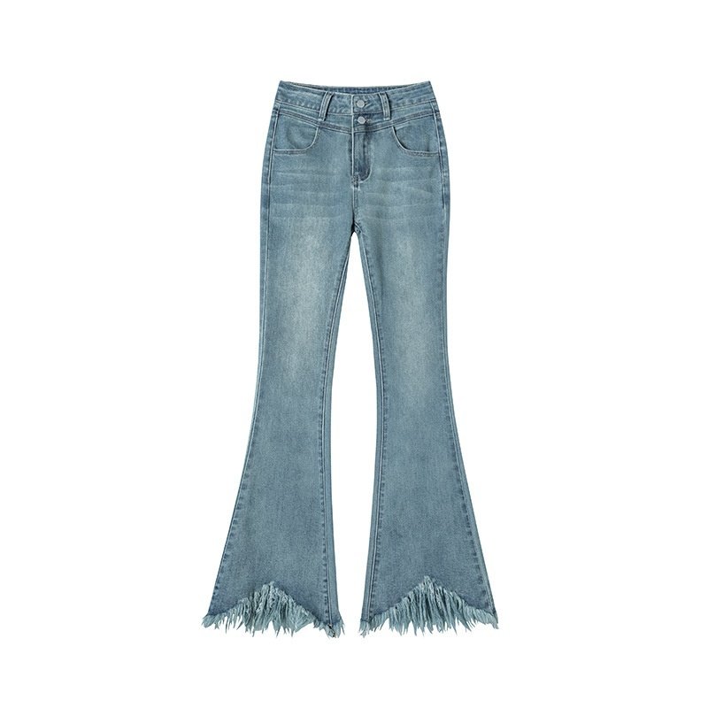 Retro Fleece Lined High Waisted Flare Pants - Image 2