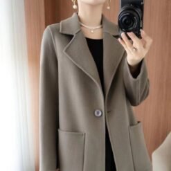 Alternative view of Mid-length Wool Casual Chic Coat