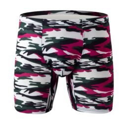 Men's Camouflage Loose U Convex Casual Sports Boxers - Red And White Camouflage, XXL