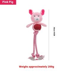 Cotton String Dog Toy Interactive Biting Dog Toy - Pinkpig