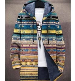 Men's Winter Printed Plush Lining  Thick And Windproof - Style 3, XL