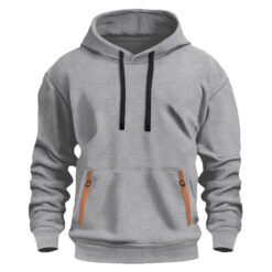 New Fallwinter Mens Fleece-lined Hoodie - Light Gray, L