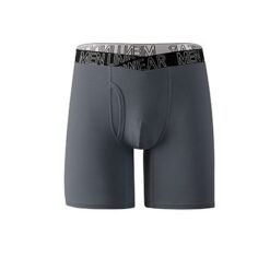 V-Shape Mens Breathable Boxer Briefs For Running And Fitness  Extended Length - Dark Gray, 5XL