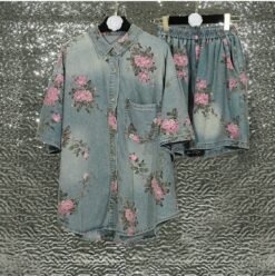 Alternative view of Retro-style Denim Set Collection From Europe And The US