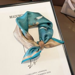 Beige Silk Square Scarf For Womenversatile And Easy To Style