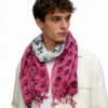 2pcs Hot Pink Semi Sheer Scarf , Delicate Drape For Warm Days,Office Appropriate Subtlety For Women Men