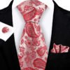Jacquard-embroidered Cashew Flower Tie